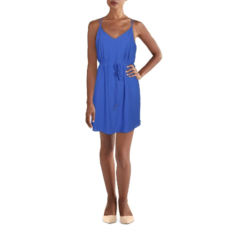 Exclusive Access Naked Zebra Womens V-Neck Sleeveless Cocktail and Party Dress