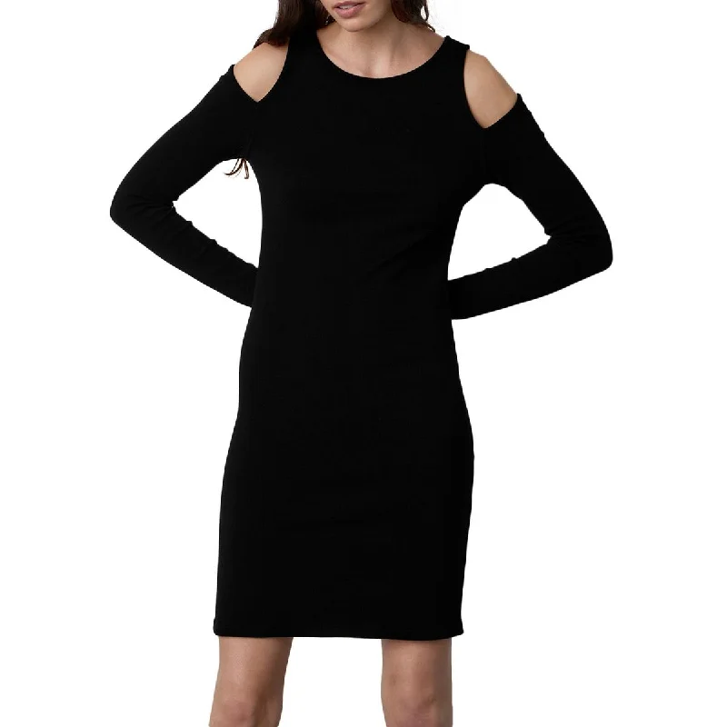 Special Savings VELVET BY GRAHAM & SPENCER Womens Cold Shoulder Knit Mini Dress