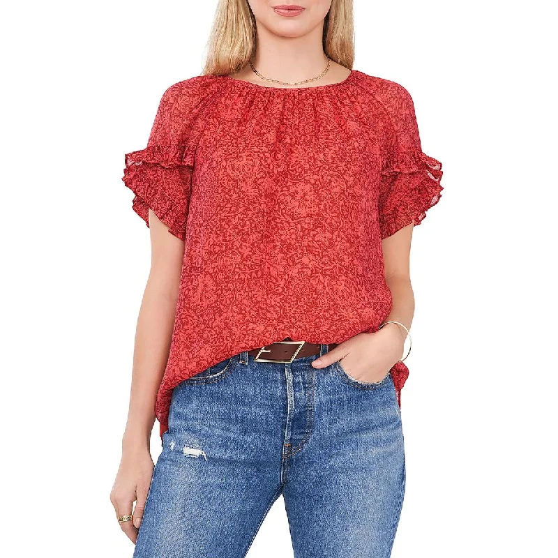 Price Meltdown Vince Camuto Womens Paisley Ruffle Sleeve Blouse