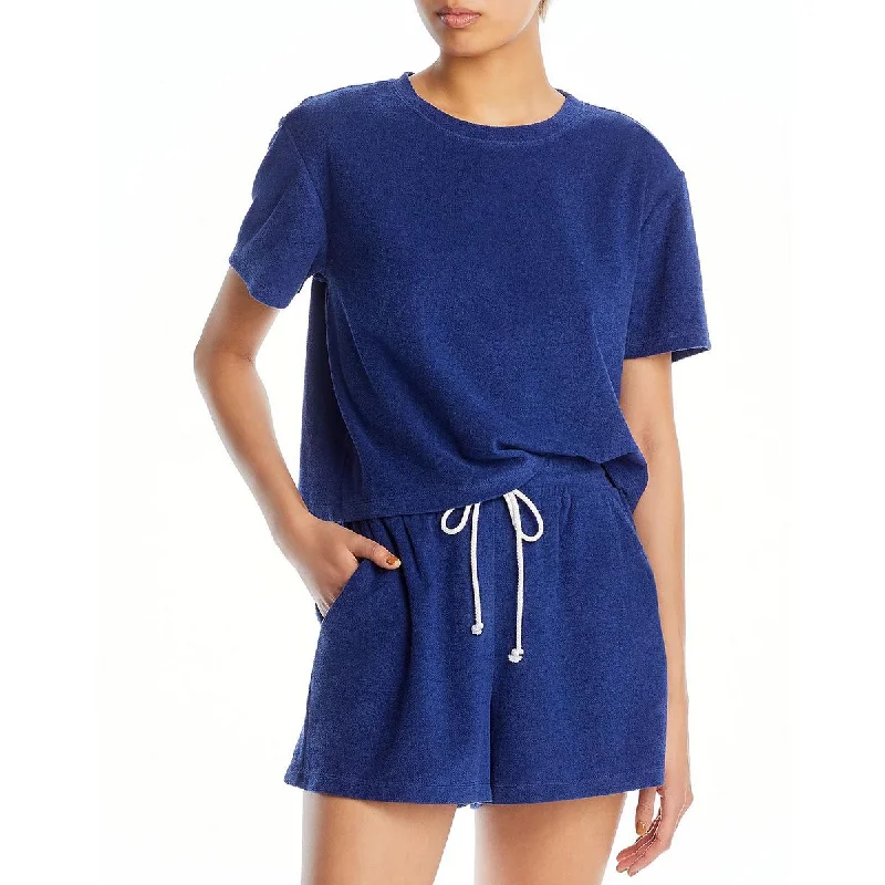 Super Deal WAYF Womens Terry Cloth Crewneck Cropped
