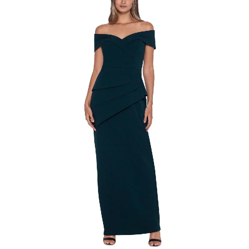 Year-End Clearance Xscape Womens Peplum Maxi Evening Dress