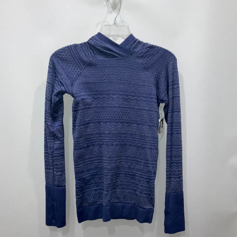 Lowest Prices Athletic Top Long Sleeve Hoodie By Lululemon In Blue, Size: 4
