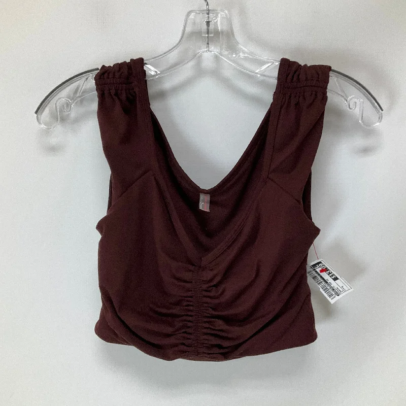 New Arrival Athletic Top Short Sleeve By Free People In Maroon, Size: M