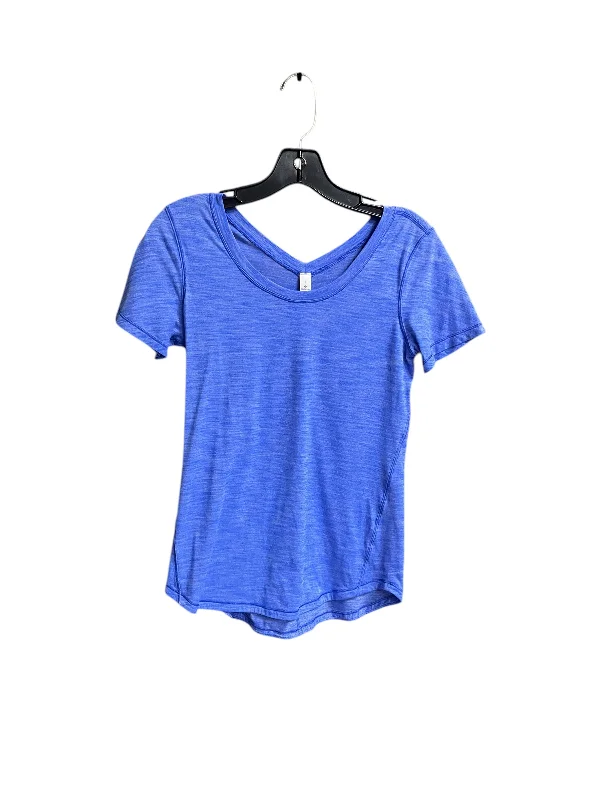 Loyalty Reward Athletic Top Short Sleeve By Lululemon In Blue, Size: 4