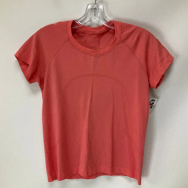 Extra Discounts Athletic Top Short Sleeve By Lululemon In Coral, Size: 8