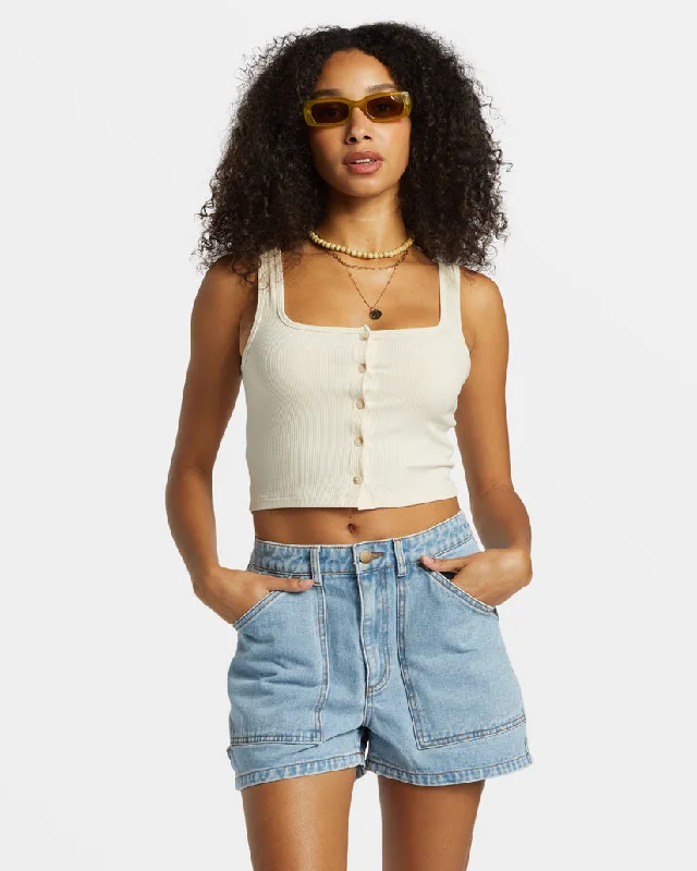 Online Exclusive Billabong Leia Carpenter Denim Shorts - SOFT BLUE