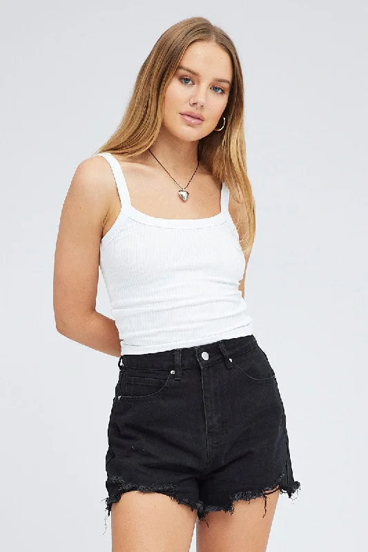 Exclusive Deal Black Ripped Denim Shorts