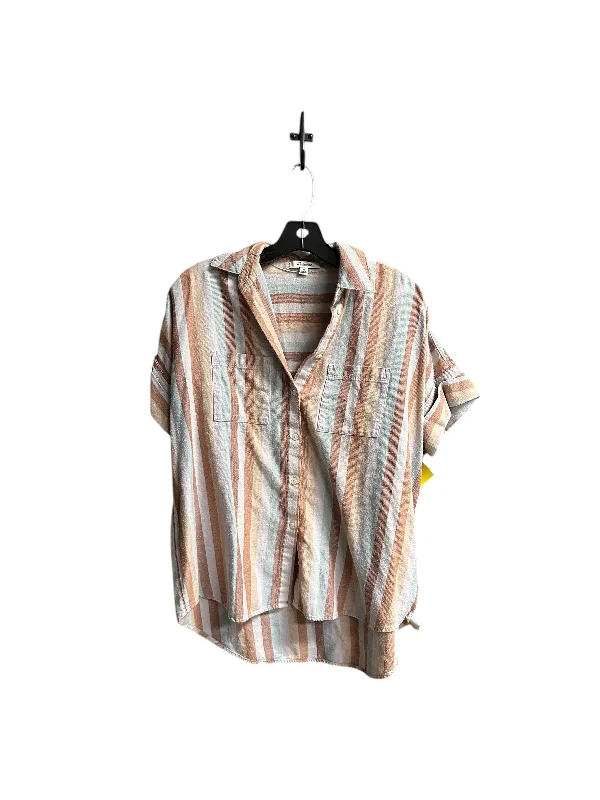 Markdowns Blouse Short Sleeve By Madewell In Striped Pattern, Size: Xs