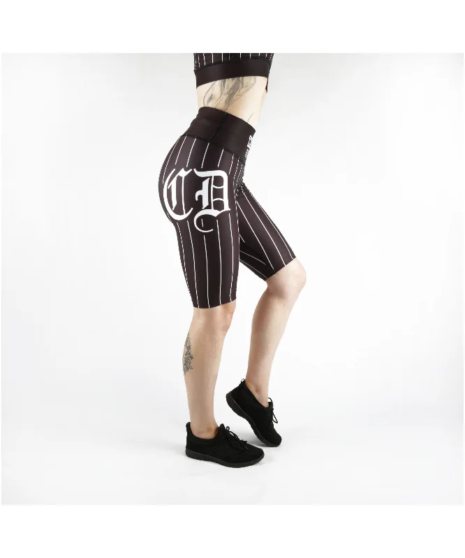 Combat Dollies Black Baseball Cycle Shorts