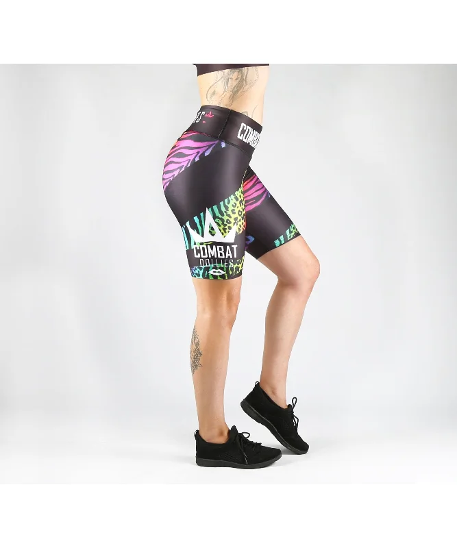 Combat Dollies Multi-Print Midi Shorts