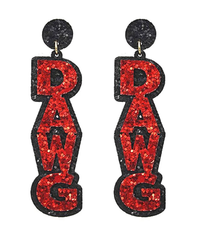 Mega Sale Dawg Glitter Earrings