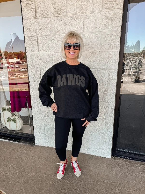 Overstock Sale DAWGS Puff Black Sweatshirt