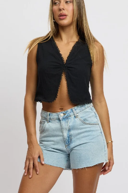 Massive Deals Denim Mom Short High rise