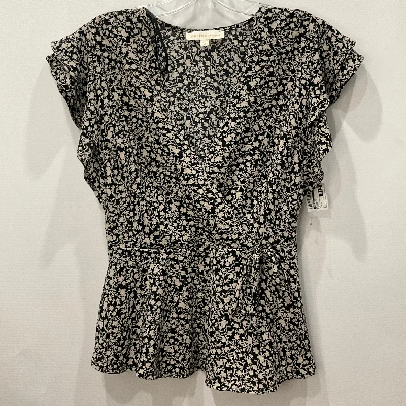 Seasonal Sale Floral Blouse Short Sleeve Monteau, Size M