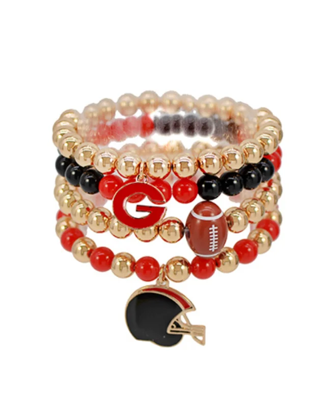 Hot Deal Georgia Football Bracelet Set