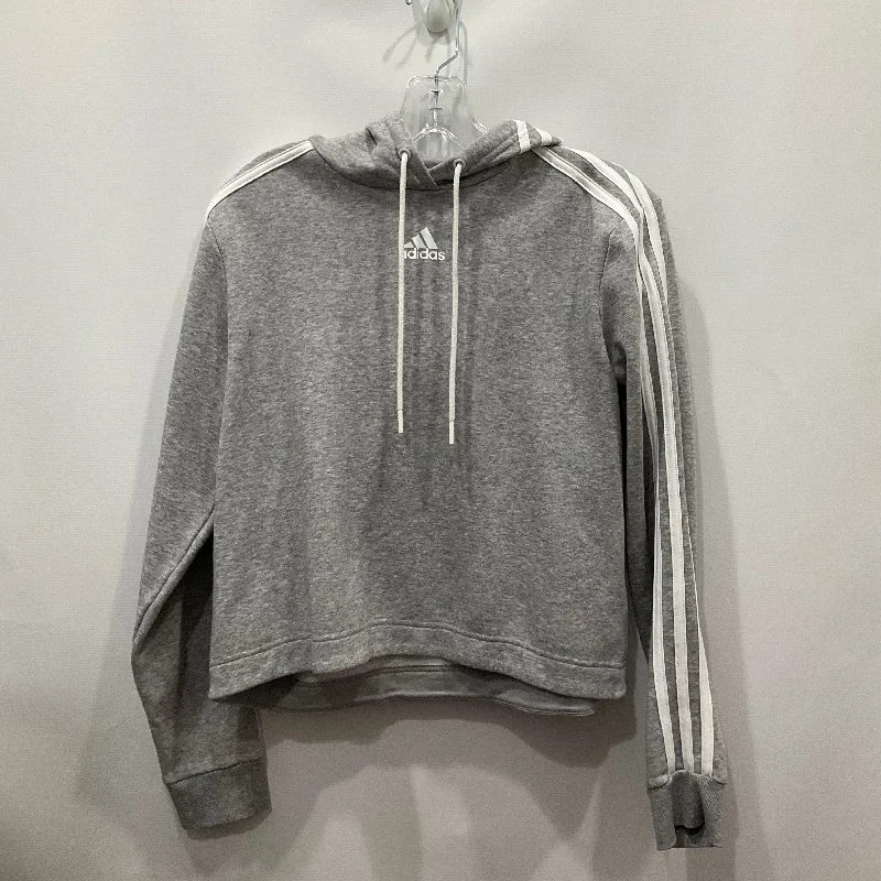Epic Deals Grey Athletic Sweatshirt Hoodie Crewneck Adidas, Size M