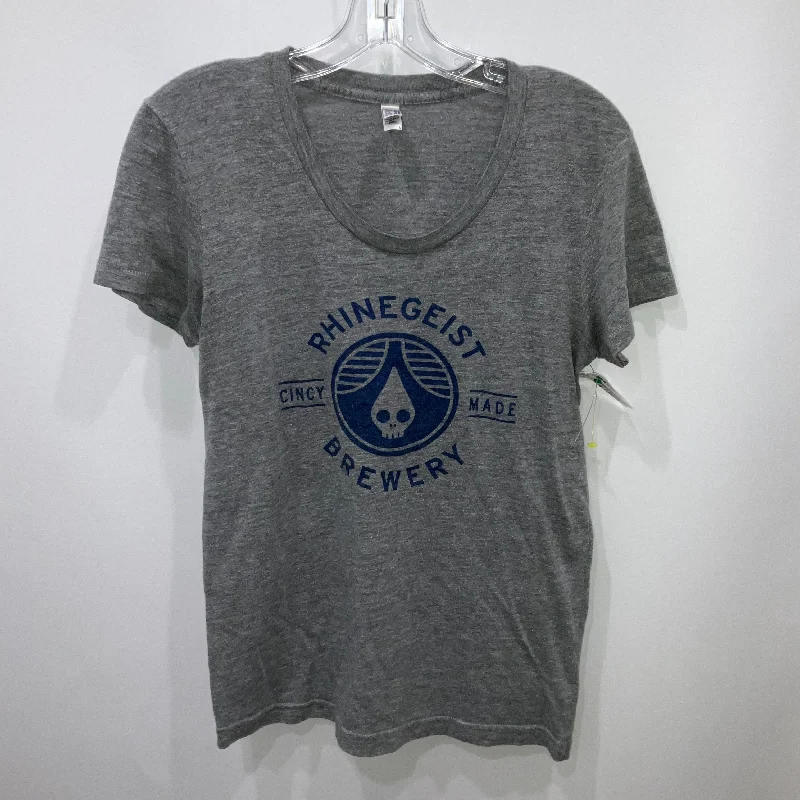 Sneak Peek Sale Grey Top Short Sleeve American Apparel, Size L