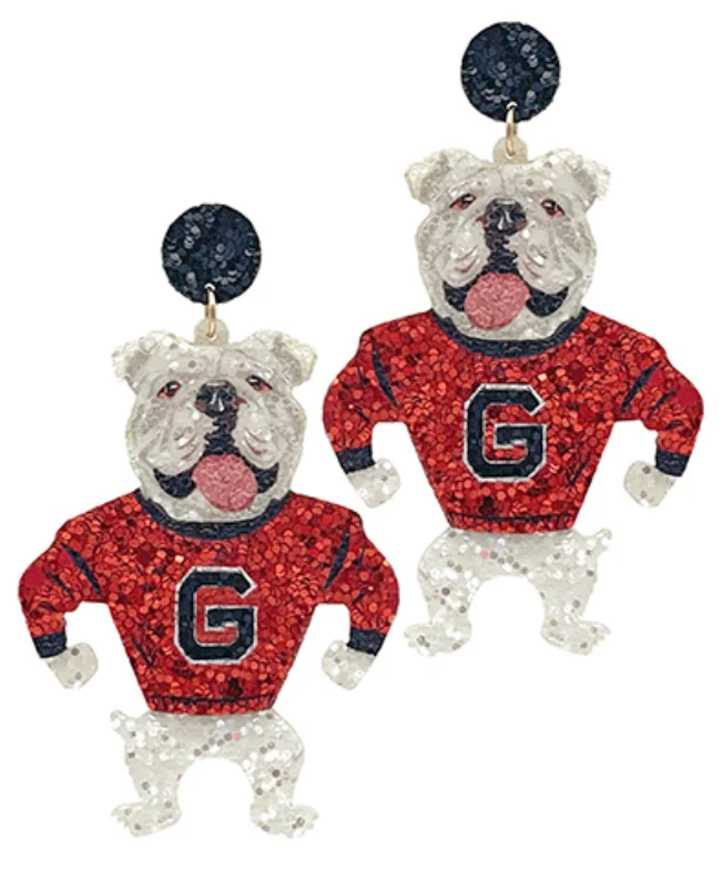 Loyalty Reward Muscle Dawg Glitter Earrings