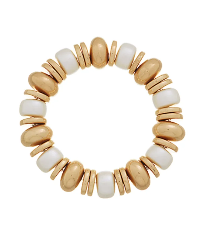 Daily Specials Pearly Girly Gold Beaded Bracelet