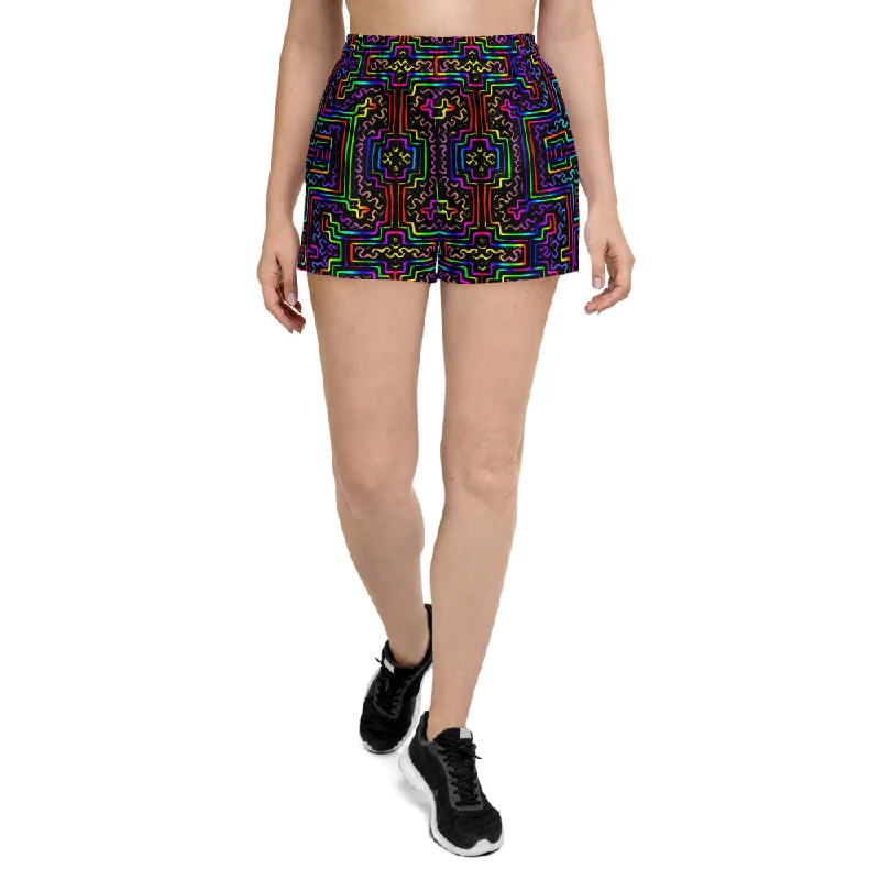 YEAR-End Clearance Prismatic Overlay Women's Athletic Short Shorts