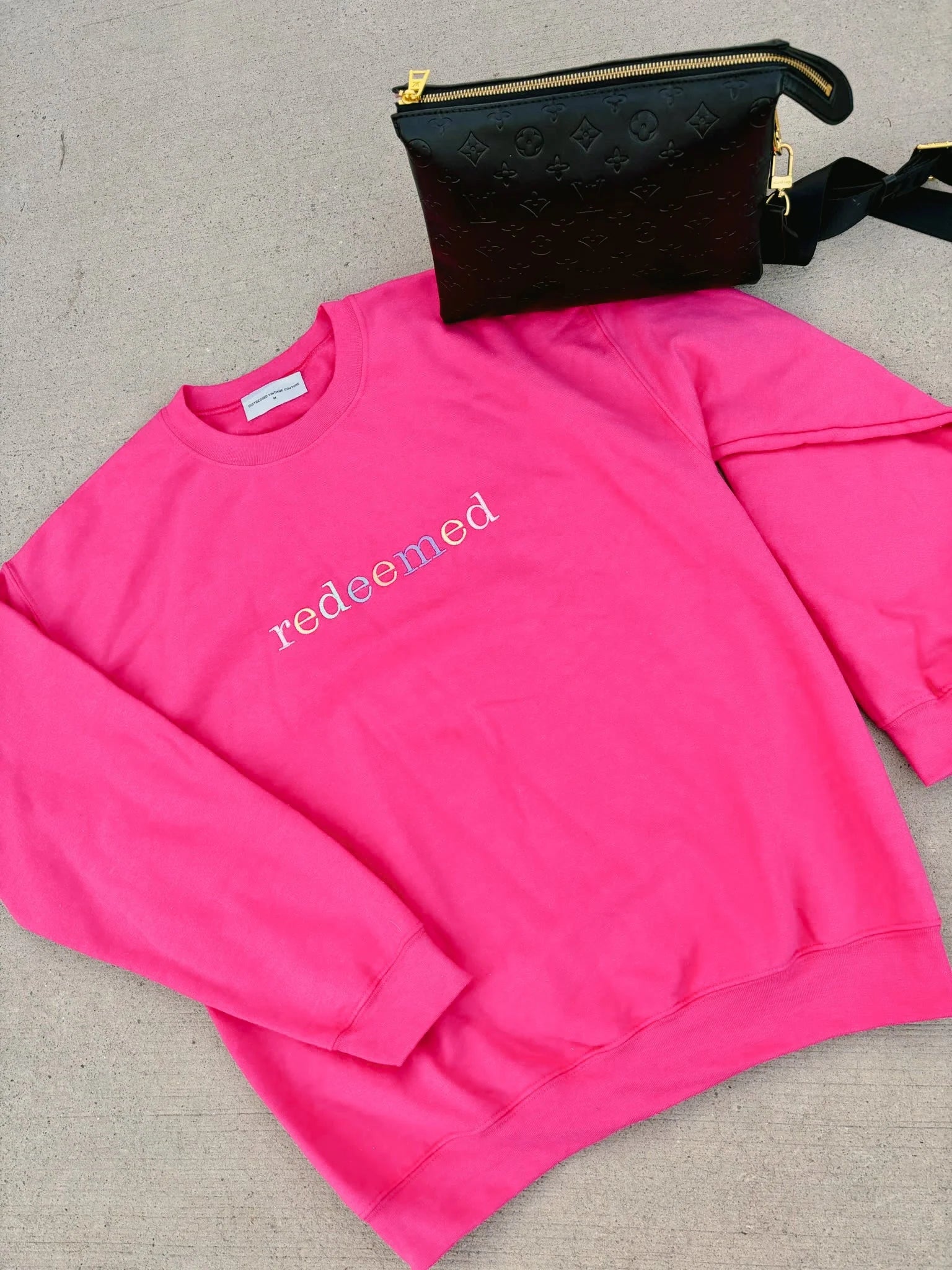 Special Buy Redeemed Colorful Pink Sweatshirt