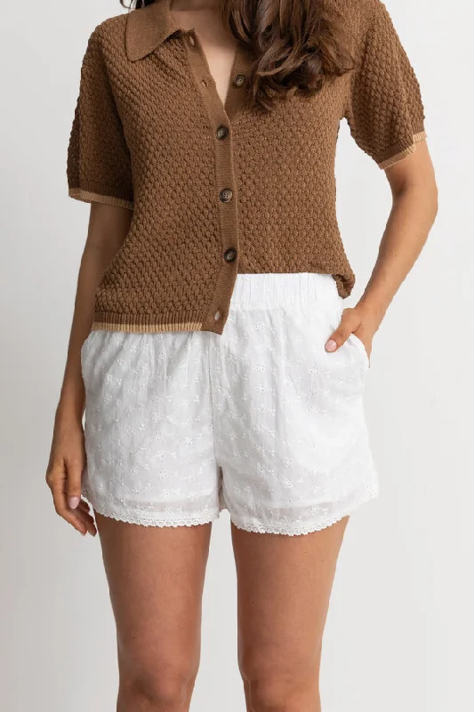 YEAR-End Clearance Rhythm Fae Broderie Short - WHITE