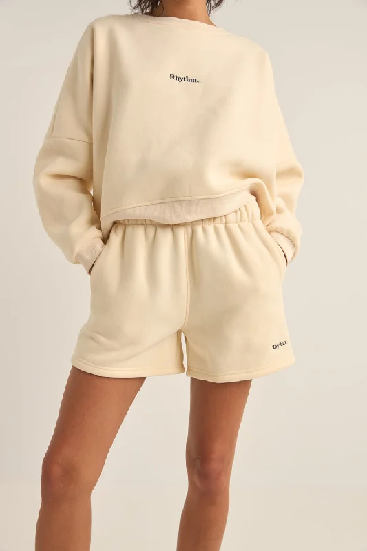 Limited Quantity Rhythm Logo Fleece Shorts - OATMEAL