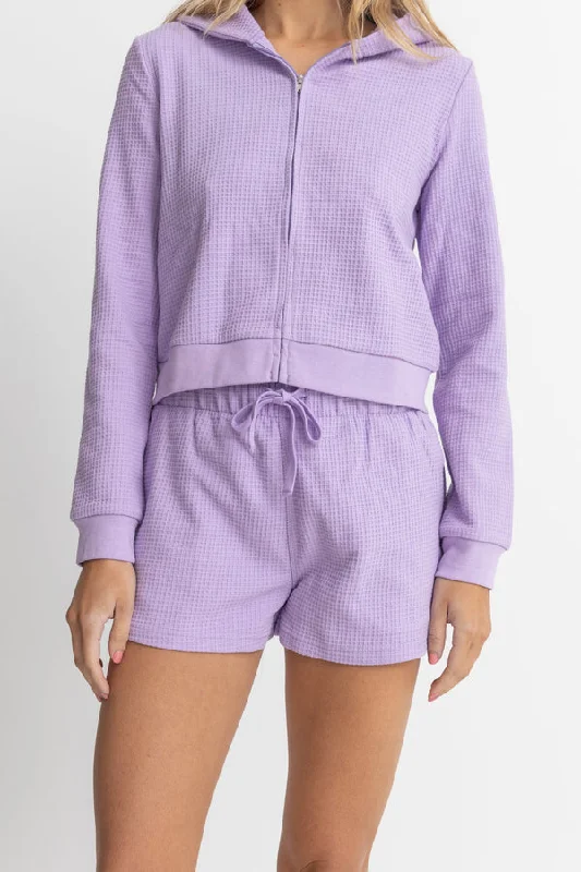 Discount Extravaganza Rhythm Waffle Short - LAVENDER