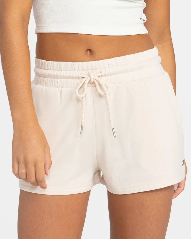 Weekend Flash Sale Roxy Surfing By Moonlight Elastic Waist Shorts - PARCHMENT