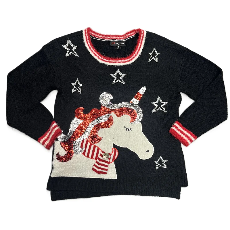 Special Discount Sweater By 33 Degrees In Black & Red, Size: L