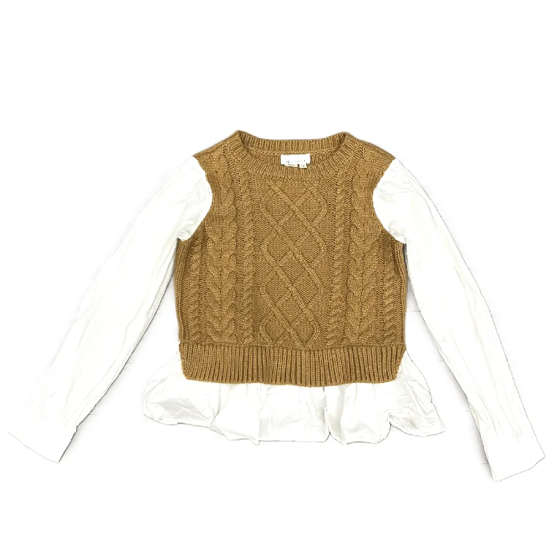 Price Buster Sweater By Anthropologie In Tan & White, Size: M