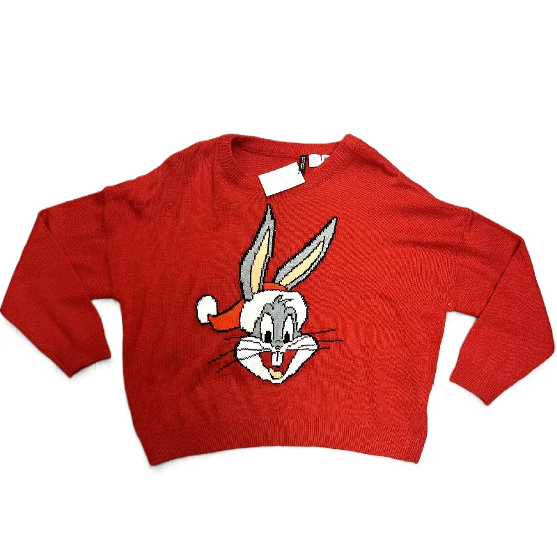 Discount Mania Sweater By Divided In Red, Size: M