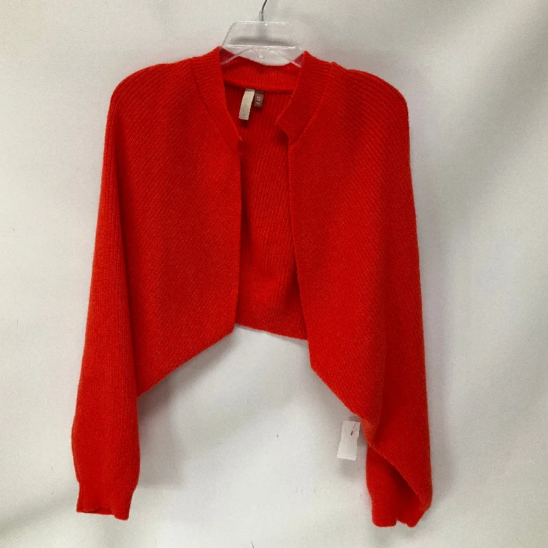 Exclusive Preview Sweater Cardigan By Anthropologie In Orange, Size: Osfm