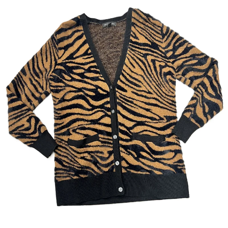 Discount Mania Sweater Cardigan By Banana Republic In Zebra Print, Size: S