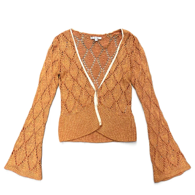 Buy More, Save More Sweater Cardigan By Cabi In Orange, Size: M