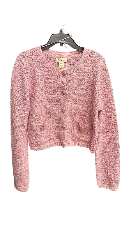 Massive Deals Sweater Cardigan By Jessica Simpson In Pink, Size: Xl