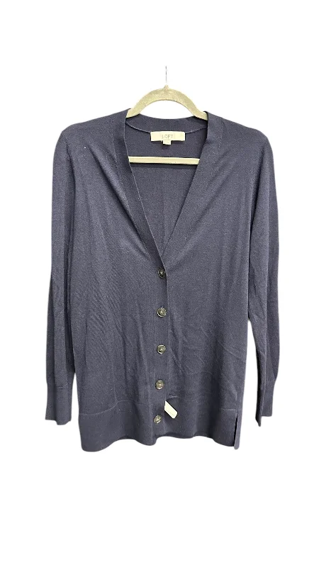 Exclusive Online Offer Sweater Cardigan By Loft In Navy, Size: S