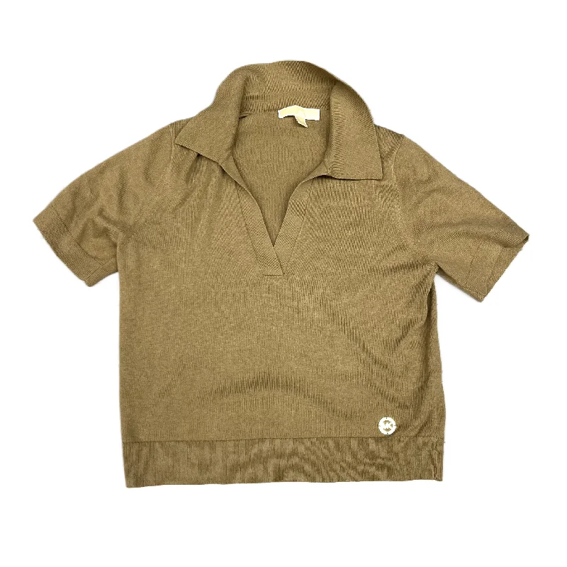 Price Fest Sweater Short Sleeve By Michael By Michael Kors In Tan, Size: M