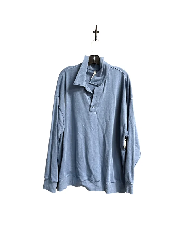 Extra Savings Sweatshirt Collar By Fabletics In Blue, Size: 2x