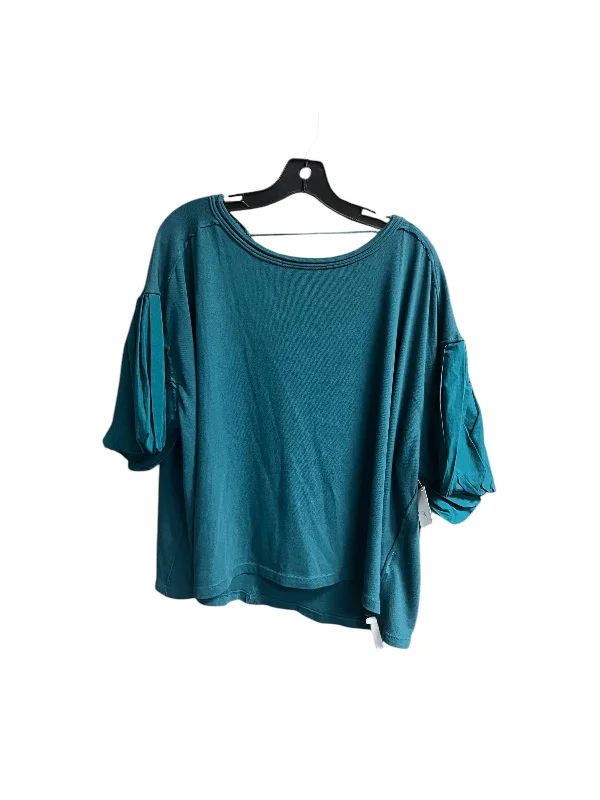 Deal Zone Top 3/4 Sleeve By We The Free In Green, Size: M