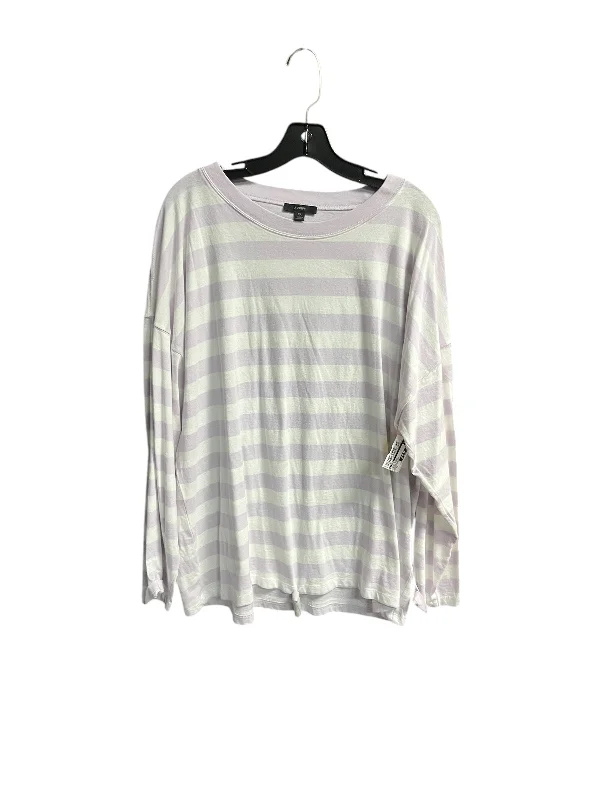 Deal Frenzy Top Long Sleeve Basic By J. Crew In Striped Pattern, Size: Xl
