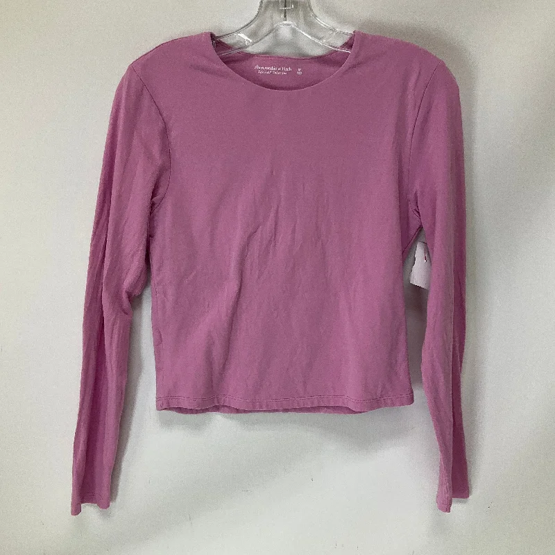 Savings Galore Top Long Sleeve By Abercrombie And Fitch In Pink, Size: M