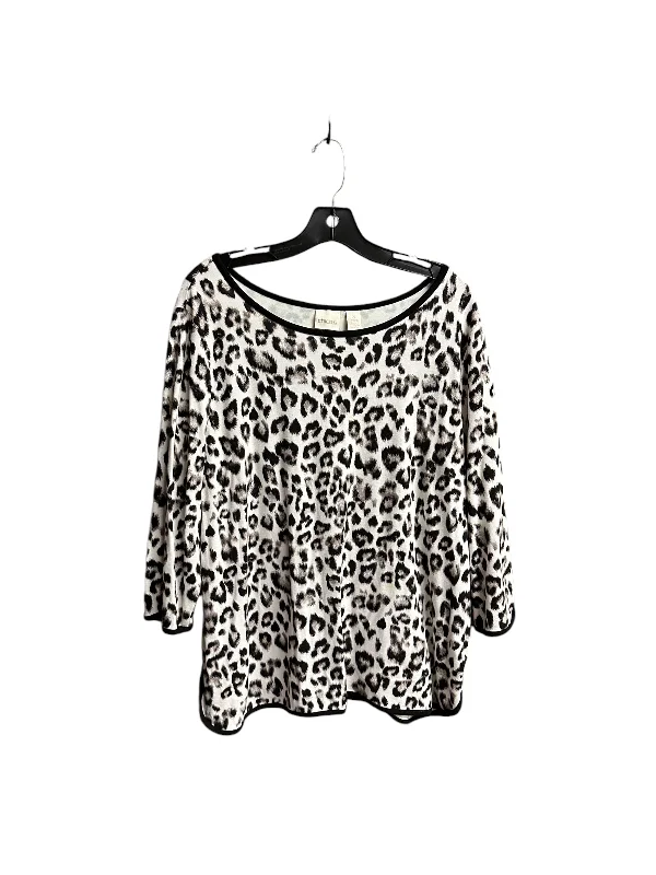 Limited Quantity Top Long Sleeve By Chicos In Animal Print, Size: Xl
