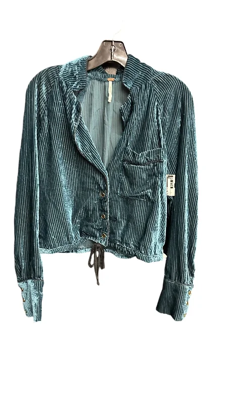 Lowest Price Top Long Sleeve By Free People In Blue, Size: S