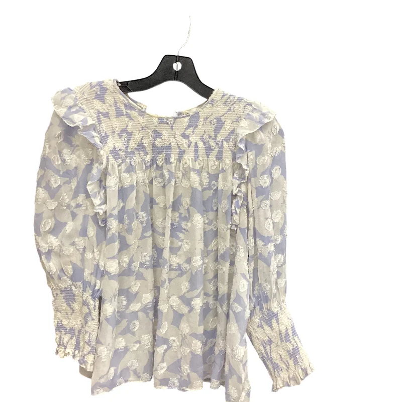Instant Savings Top Long Sleeve By Joie In Blue & White, Size: Xs