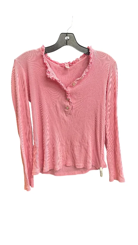 Steals and Deals Top Long Sleeve By Lilly Pulitzer In Pink, Size: M