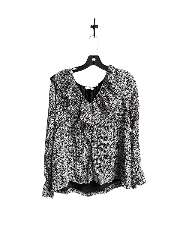 Inventory Reduction Top Long Sleeve By Loft In Floral Print, Size: Lp