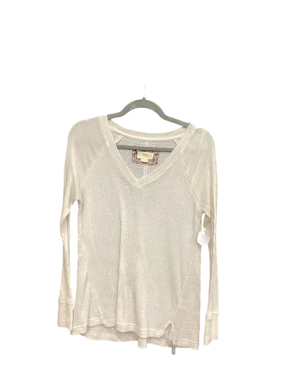 Limited Quantity Top Long Sleeve By Maeve In Beige, Size: Xs