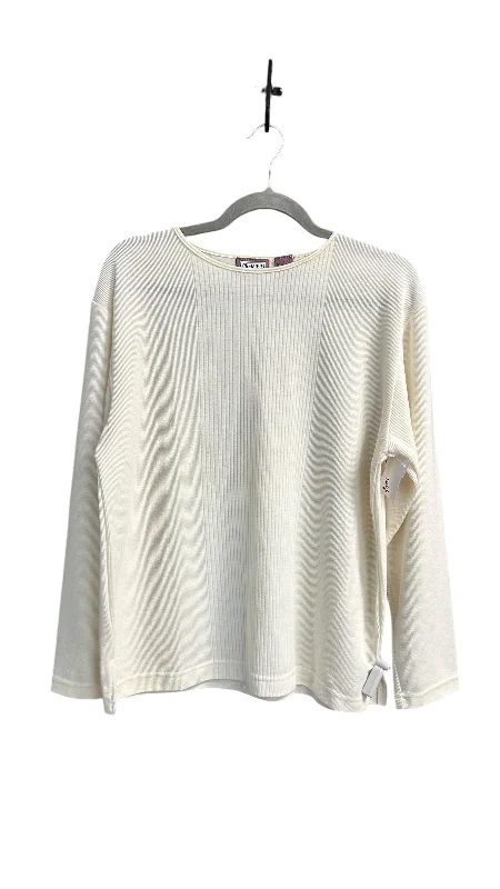 Midnight Madness Top Long Sleeve By Premier In Cream, Size: L