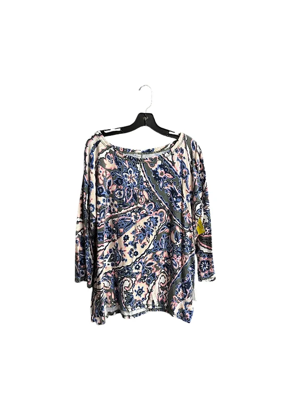 Get It Before It’s Gone Top Long Sleeve By Talbots In Multi-colored, Size: Xl
